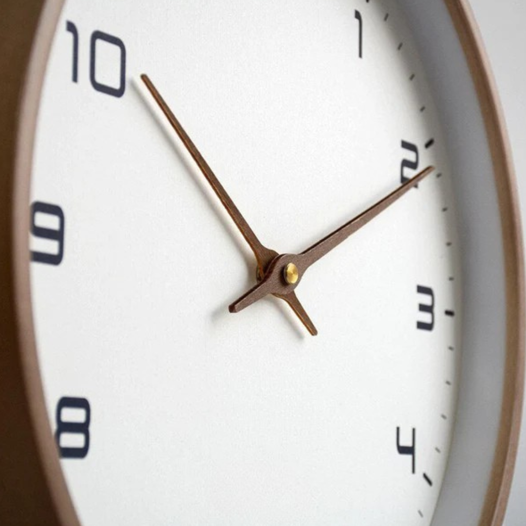 Minimalist Wall Clock With Simple Black Numerals