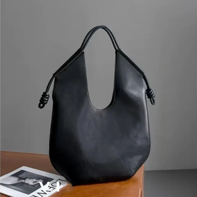 Rosie Slouchy Tote Bag | Knotted Detail Top Handle Tote Bag