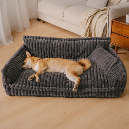 Contemporary Plush Dog Sofa Bed With Neck Support