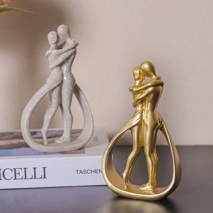 Resin Couple Figurine With Glossy Finish