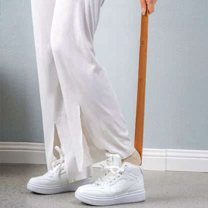 Wooden Shoehorn With Magnetic Wall Mount
