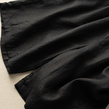 Relaxed Wide-Leg Knee-Length Shorts with Pleated Front