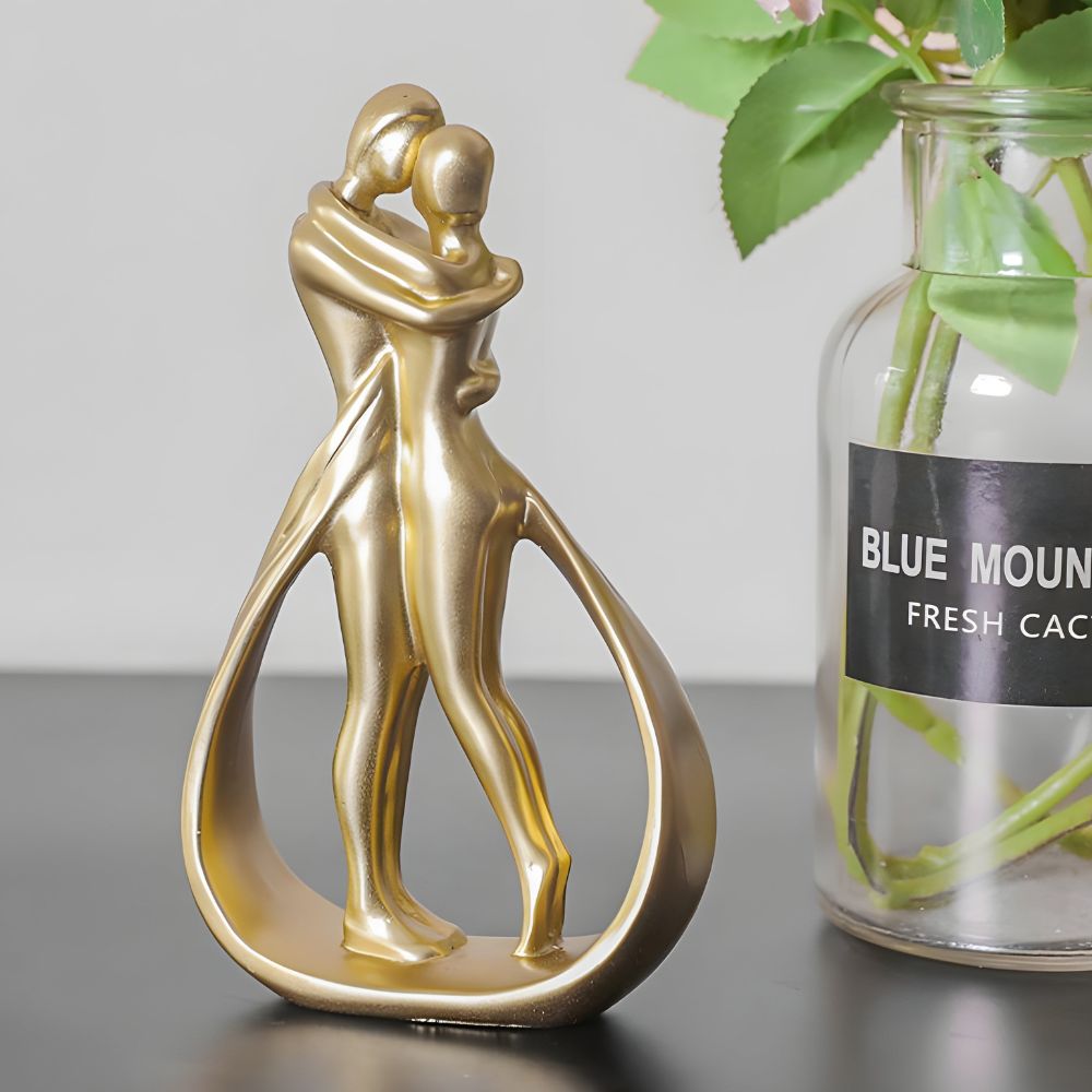 Resin Couple Figurine With Glossy Finish