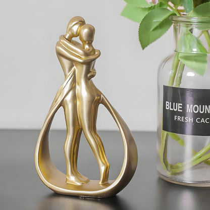 Resin Couple Figurine With Glossy Finish