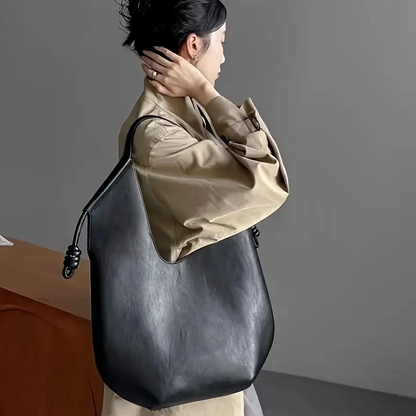 Rosie Slouchy Tote Bag | Knotted Detail Top Handle Tote Bag