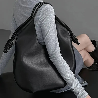 Rosie Slouchy Tote Bag | Knotted Detail Top Handle Tote Bag