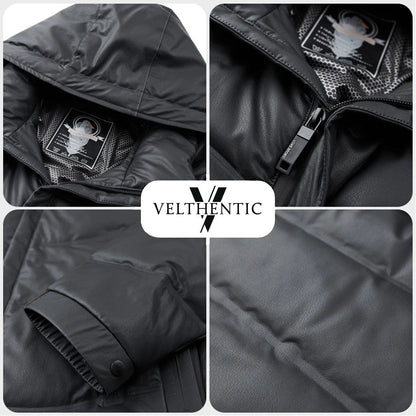 Samuel Quilted Puffer Jacket | Hooded Solid Zipper Puffer Jacket