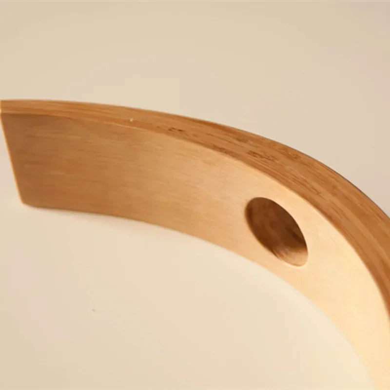 Minimalist Bamboo Wine Holder With Curved Design