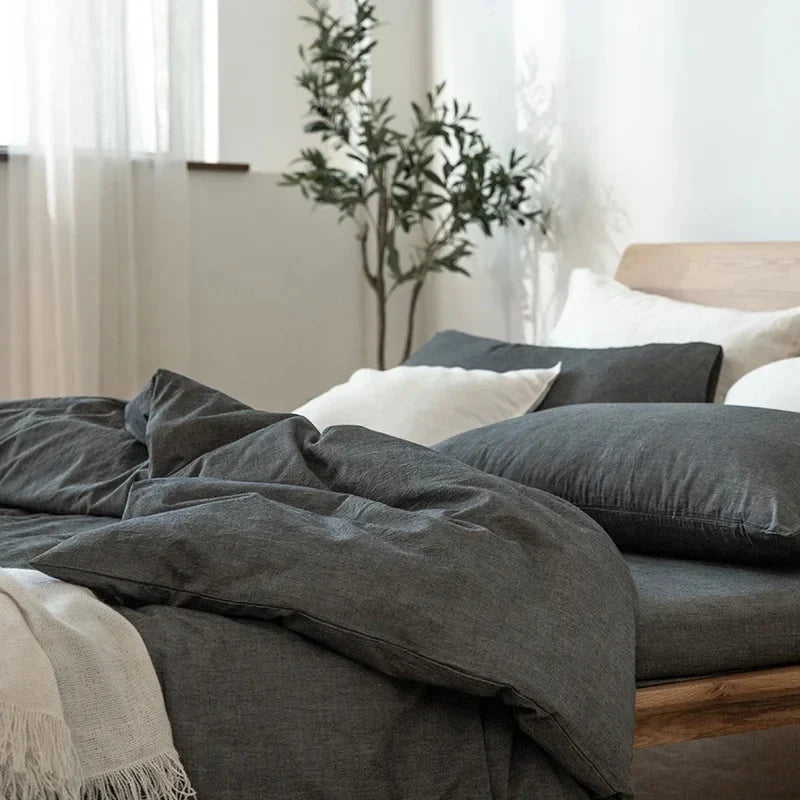 Japanese Style Cotton Duvet Cover Set