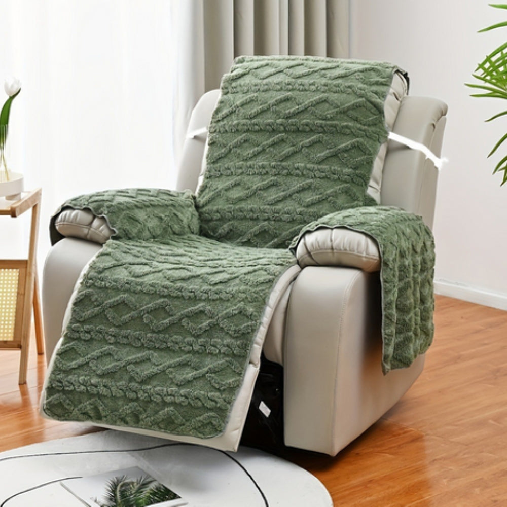 Contemporary Diamond Pattern Recliner Slipcover