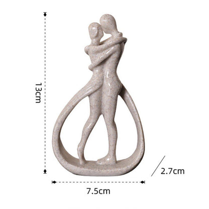 Resin Couple Figurine With Glossy Finish
