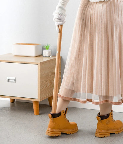 Wooden Shoehorn With Magnetic Wall Mount