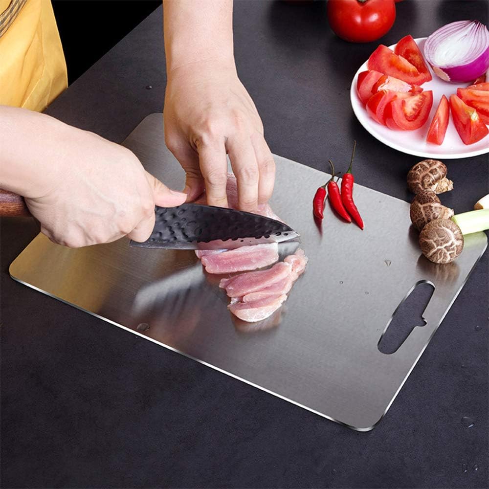 Stainless Steel Cutting Board with Integrated Handle