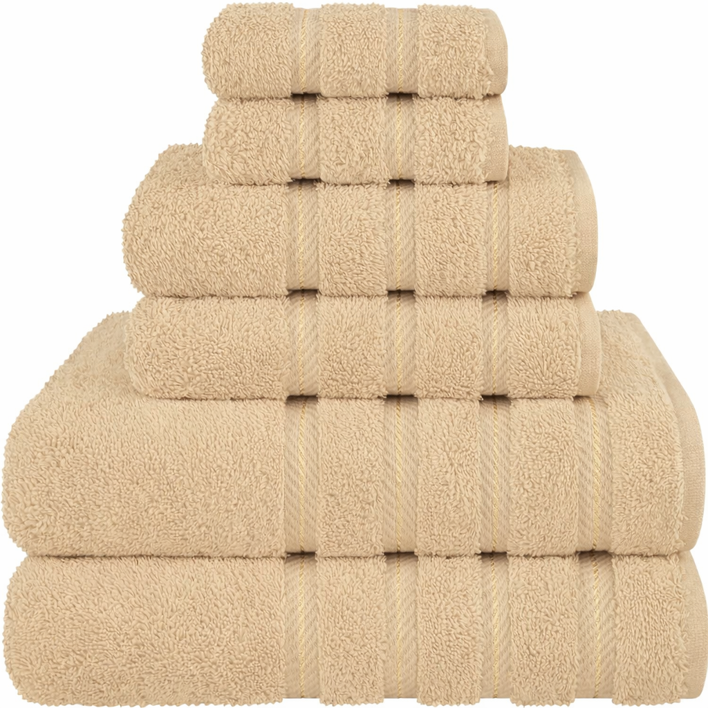 6-Piece Bath Towel Set – Soft & Highly Absorbent
