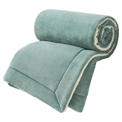 Cozy Sherpa Flannel Throw Blanket