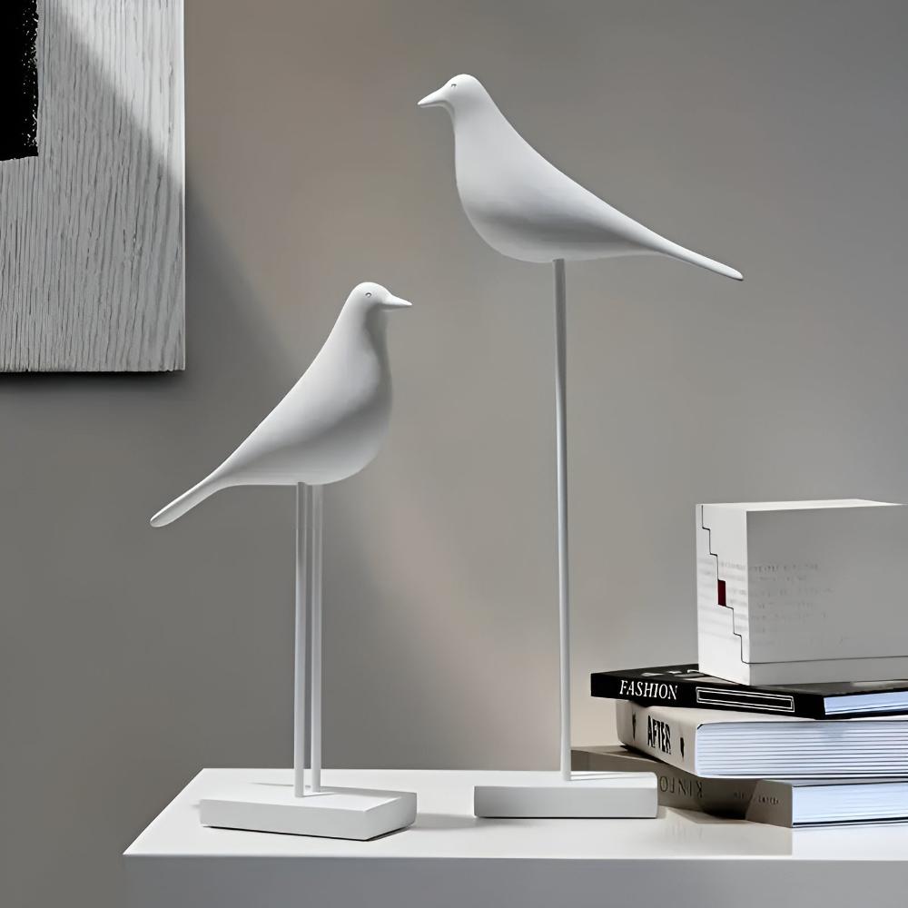 Metal Bird Figurine With Smooth Finish