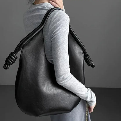 Rosie Slouchy Tote Bag | Knotted Detail Top Handle Tote Bag