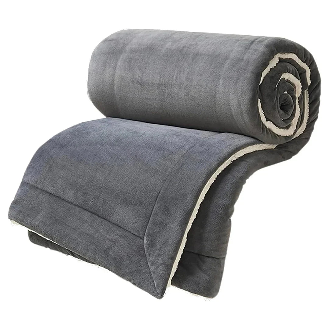 Cozy Sherpa Flannel Throw Blanket