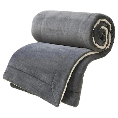 Cozy Sherpa Flannel Throw Blanket