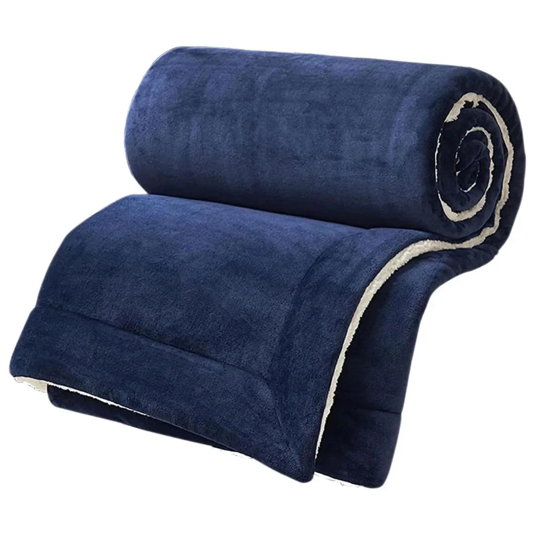 Cozy Sherpa Flannel Throw Blanket