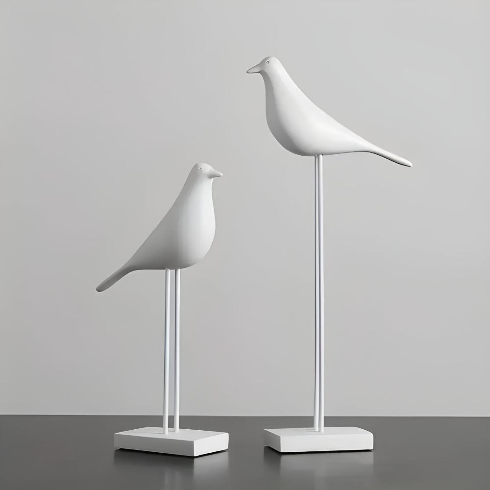 Metal Bird Figurine With Smooth Finish