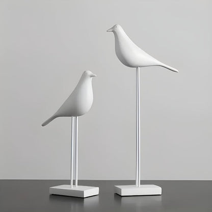 Metal Bird Figurine With Smooth Finish