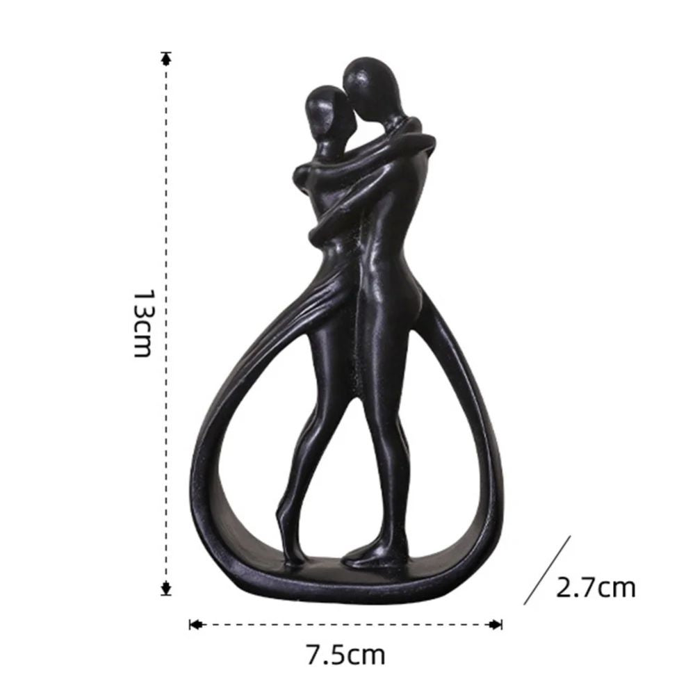 Resin Couple Figurine With Glossy Finish