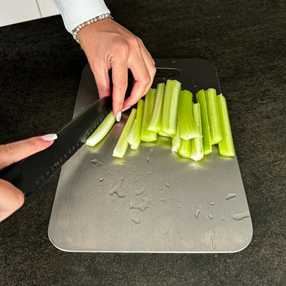 Stainless Steel Cutting Board with Integrated Handle