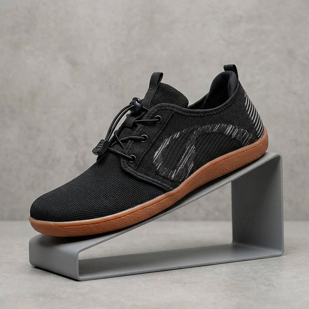 Elevated Minimalist Knit Low-Top Sneaker with Flexible Sole and Toggle Closure