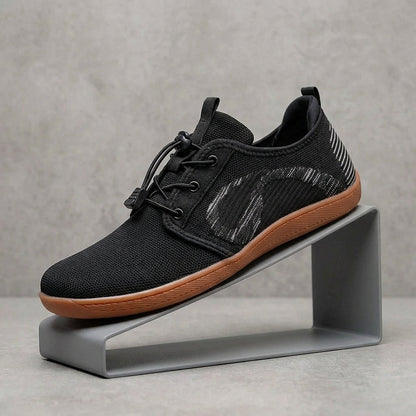 Elevated Minimalist Knit Low-Top Sneaker with Flexible Sole and Toggle Closure