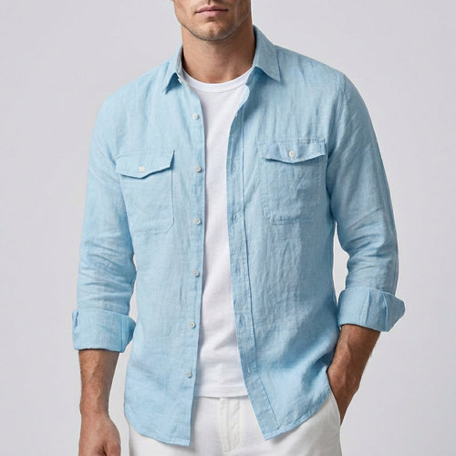 Lincoln Relaxed Button-Down Shirt with Chest Pockets