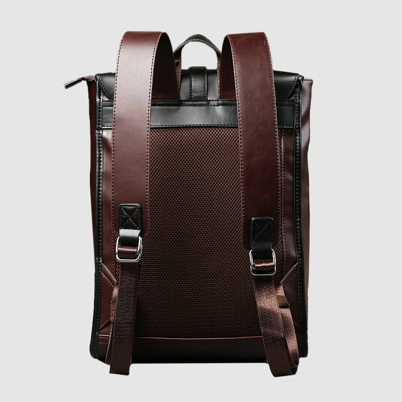 Harry Structured Backpack | Flap Top Two-Tone Backpack