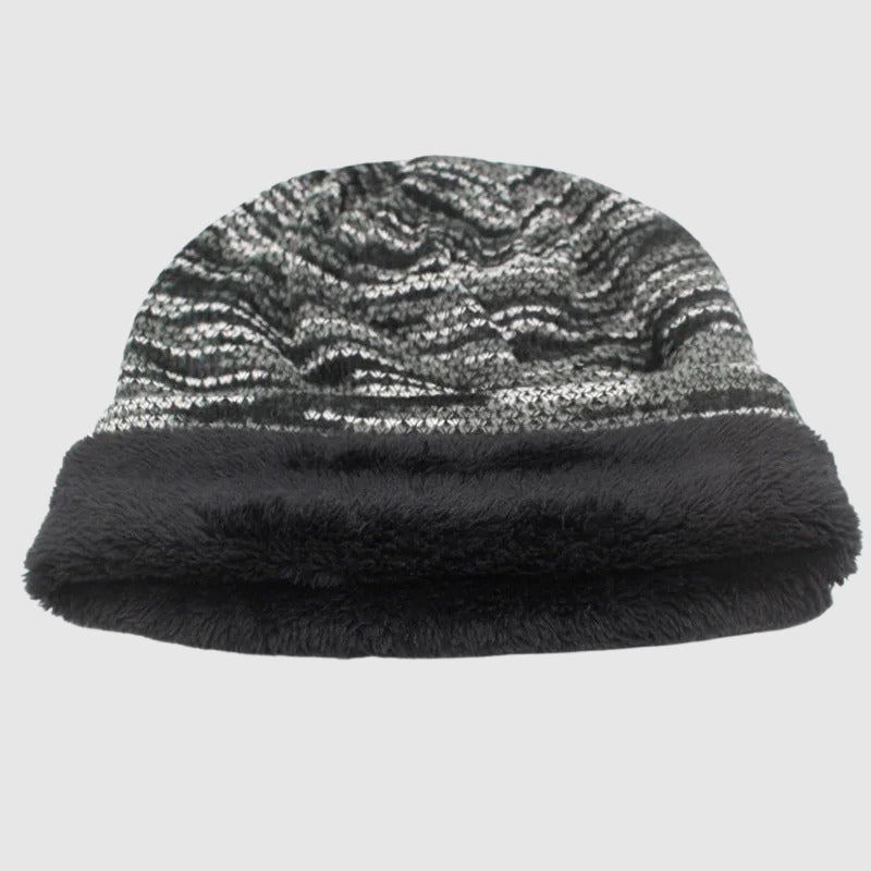 Oliver Slouchy Beanie | Striped-Lined Knit Beanie