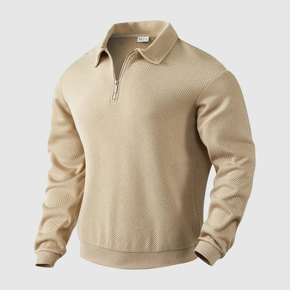 Oliver Regular Fit Polo Sweater | Collared Long Sleeve Hip-Length Polo Sweater