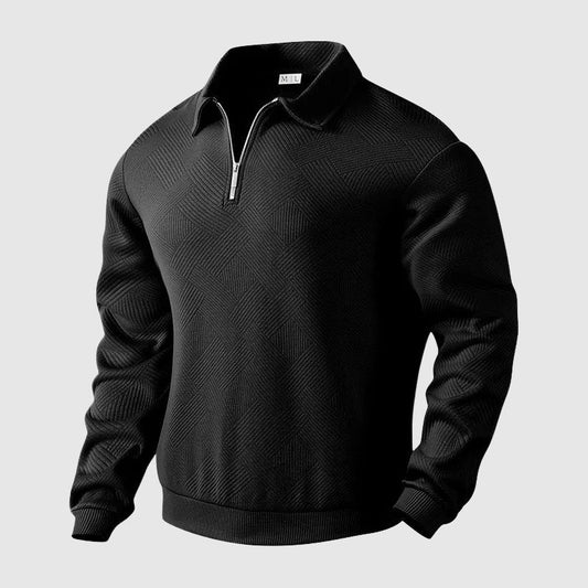 Oliver Regular Fit Polo Sweater | Collared Long Sleeve Hip-Length Polo Sweater