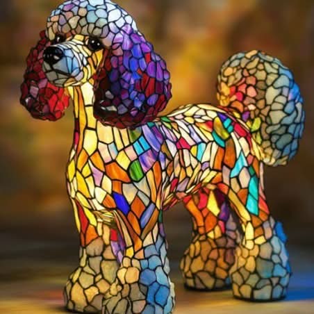 Art Deco Stained Glass Table Lamp