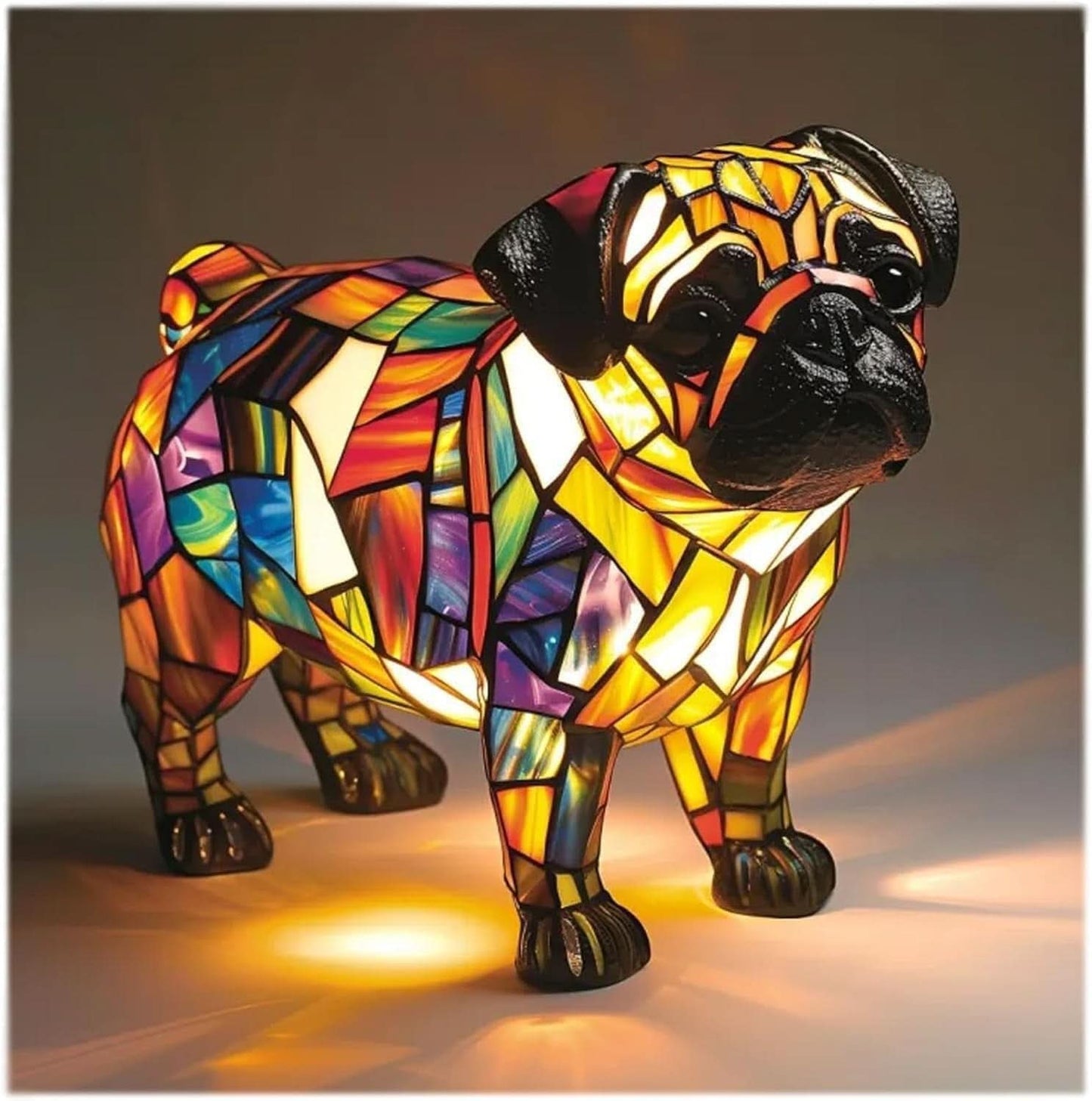 Art Deco Stained Glass Table Lamp