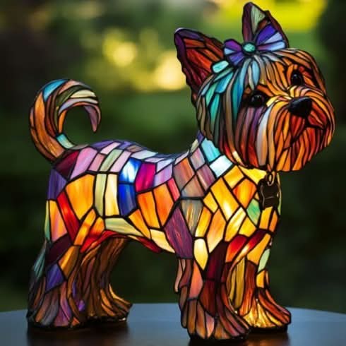 Art Deco Stained Glass Table Lamp
