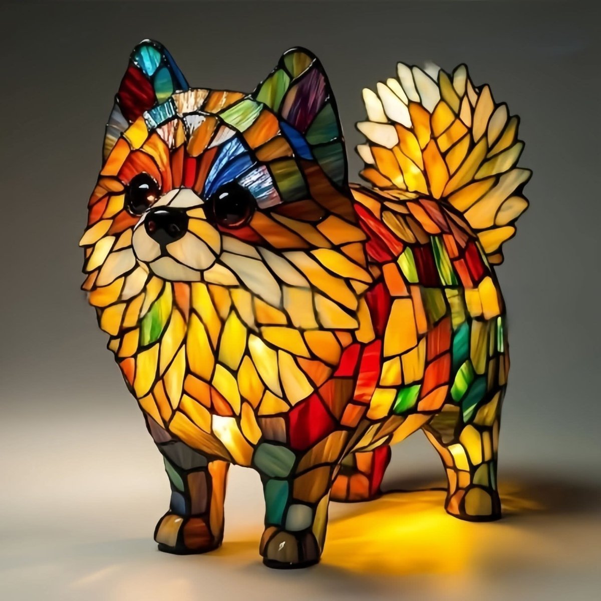 Art Deco Stained Glass Table Lamp