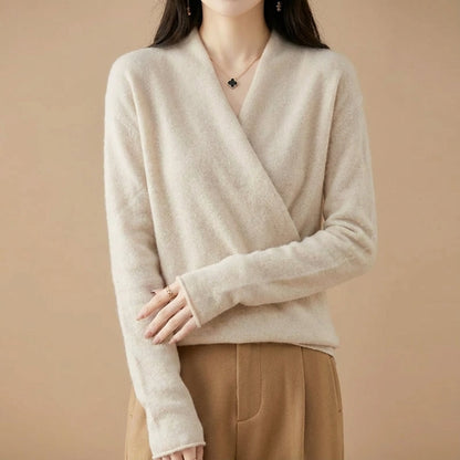 Wool blend wrap sweater VIP