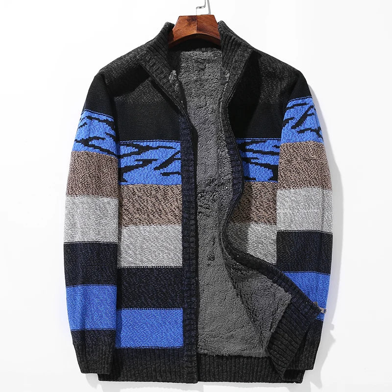 Color-Block Wool Cardigan