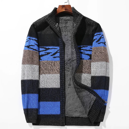 Color-Block Wool Cardigan