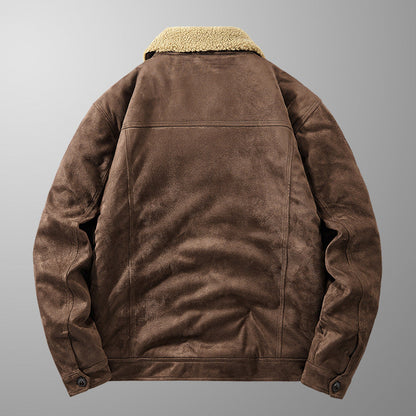 Luke  Regular Fit Sherpa Jacket | Collared Button Front Sherpa Jacket