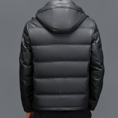 Samuel Quilted Puffer Jacket | Hooded Solid Zipper Puffer Jacket