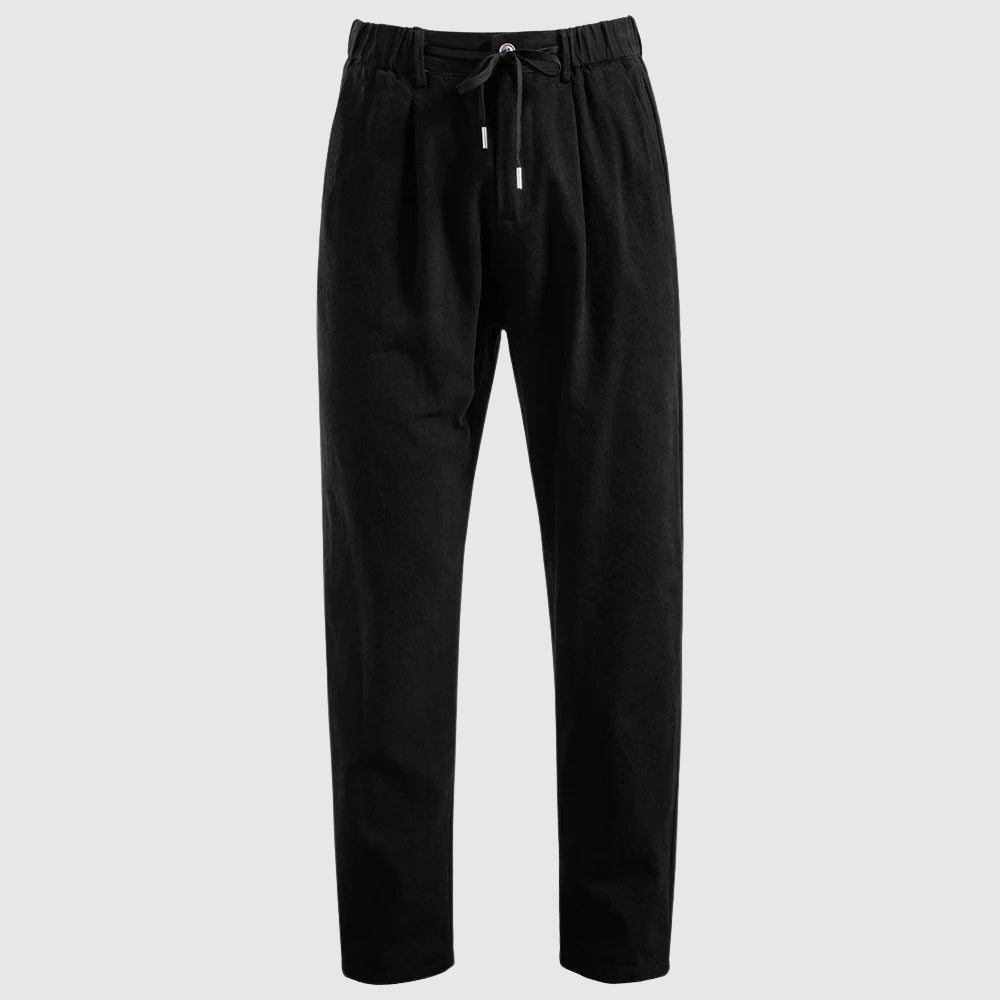 Oscar Relaxed Fit Trousers | Pleated Drawstring Waist Trousers