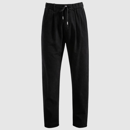 Oscar Relaxed Fit Trousers | Pleated Drawstring Waist Trousers
