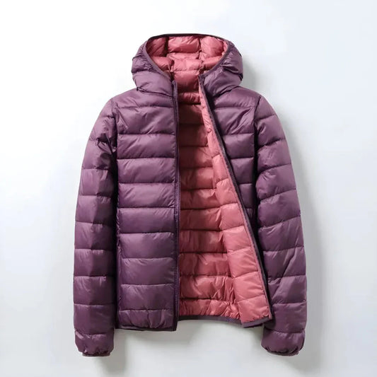 Isla Hooded Quilted Puffer Jacket | Casual Zip-Up Puffer Jacket
