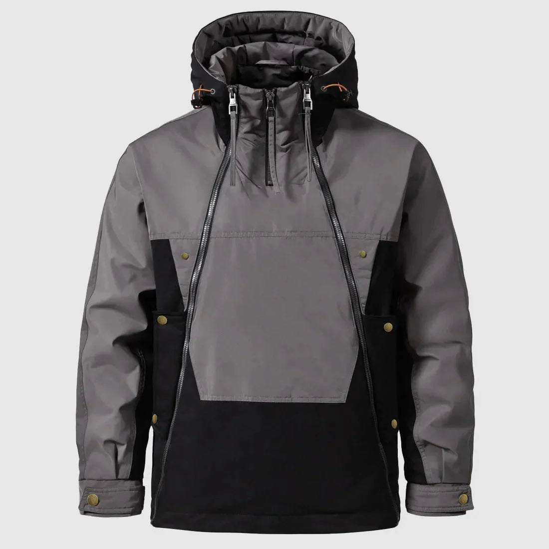 Theodore Color-Block Relaxed Fit Anorak Jacket | Hooded Padded Jacket