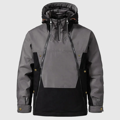 Theodore Color-Block Relaxed Fit Anorak Jacket | Hooded Padded Jacket