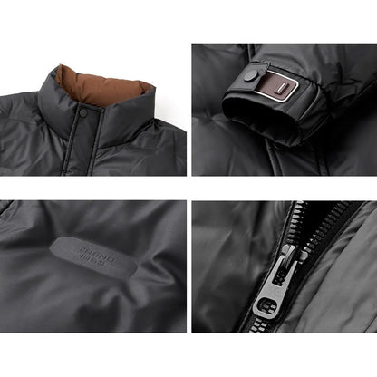 Leo Quilted Relaxed Fit Puffer Jacket | Snap Button Closure Hip-Length Jacket
